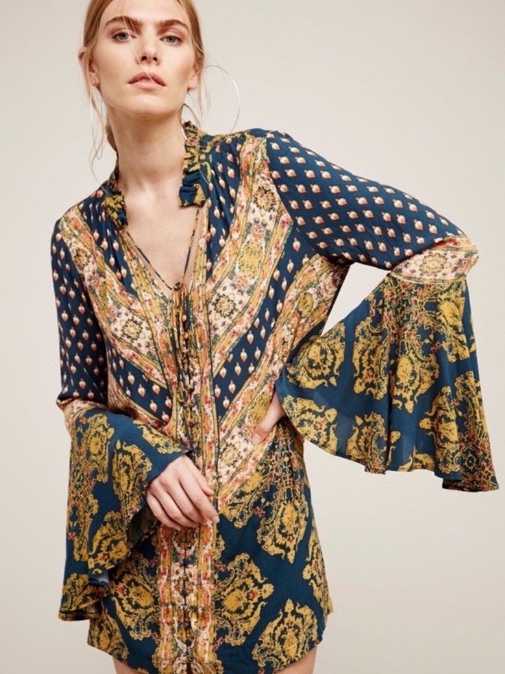Free People Magic Mystery Tunic Bell Sleeve